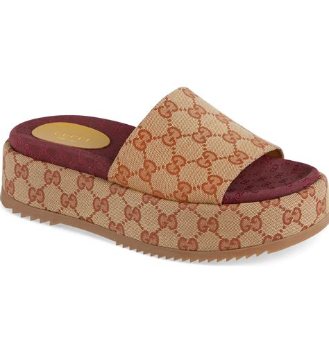 sandale gucci a plateforme|gucci platform sandals sale.